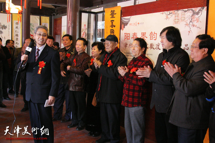 阳春墨韵—津门书画家欢庆元宵作品展在杨柳青开展，图为