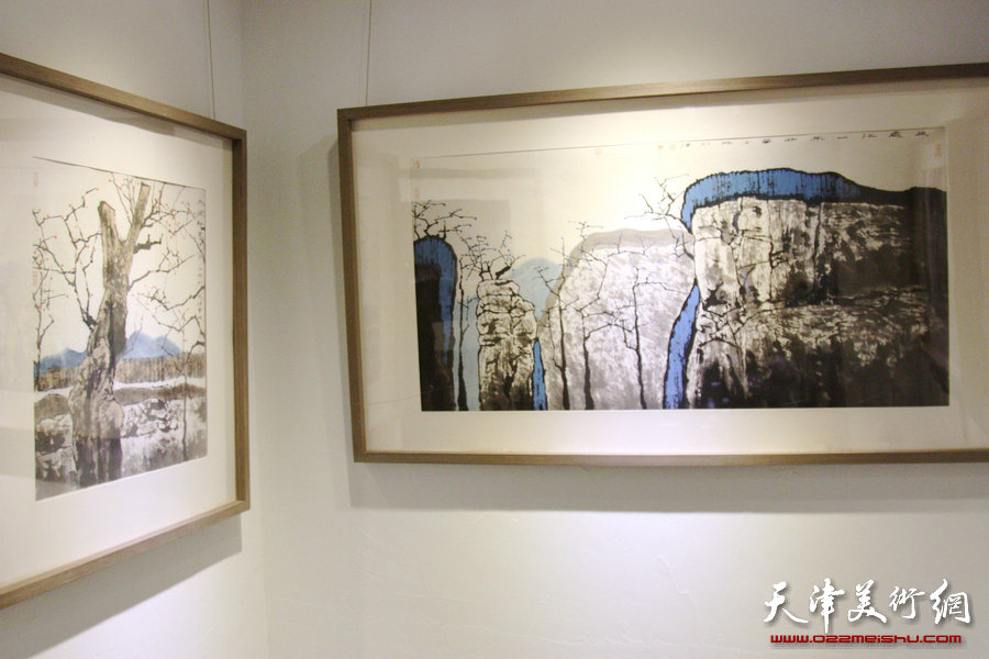 “高情深致—白鹏绘画作品展”开展，图为