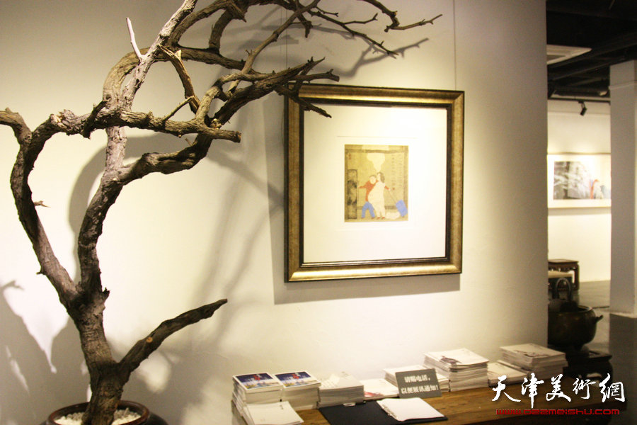 “高情深致—白鹏绘画作品展”开展，图为