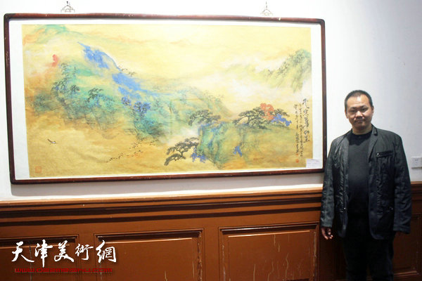 “水墨语境·书法国画十人展”在天津西洋美术馆开幕，图为