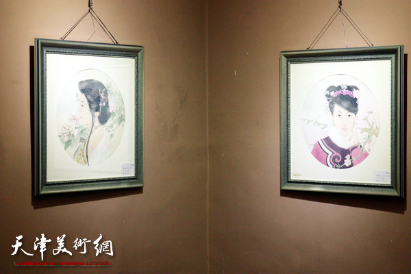 “水墨语境·书法国画十人展”在天津西洋美术馆开幕，图为展览现场。