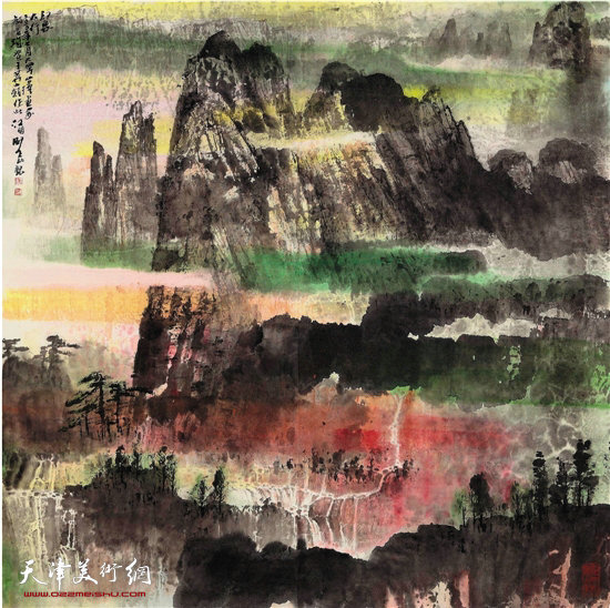 江明贤作品：印象太行 88×96cm 2010年