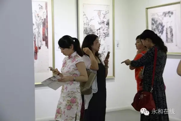 “津门松风·马寒松人物画展”画展现场。