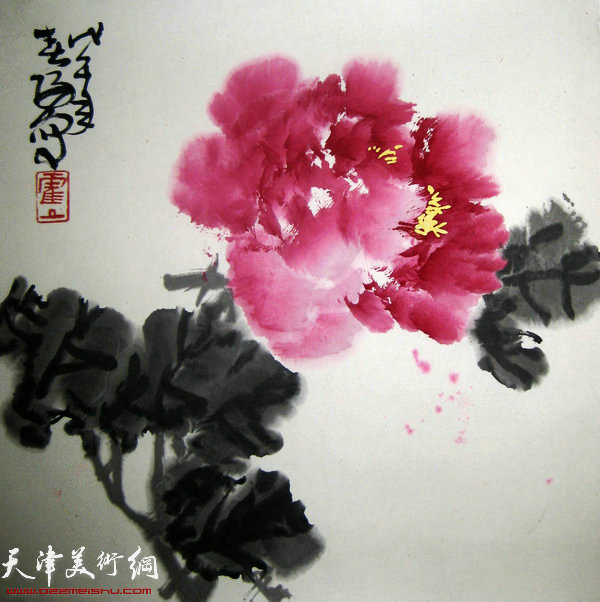 霍春阳花鸟画：牡丹 （1978年）