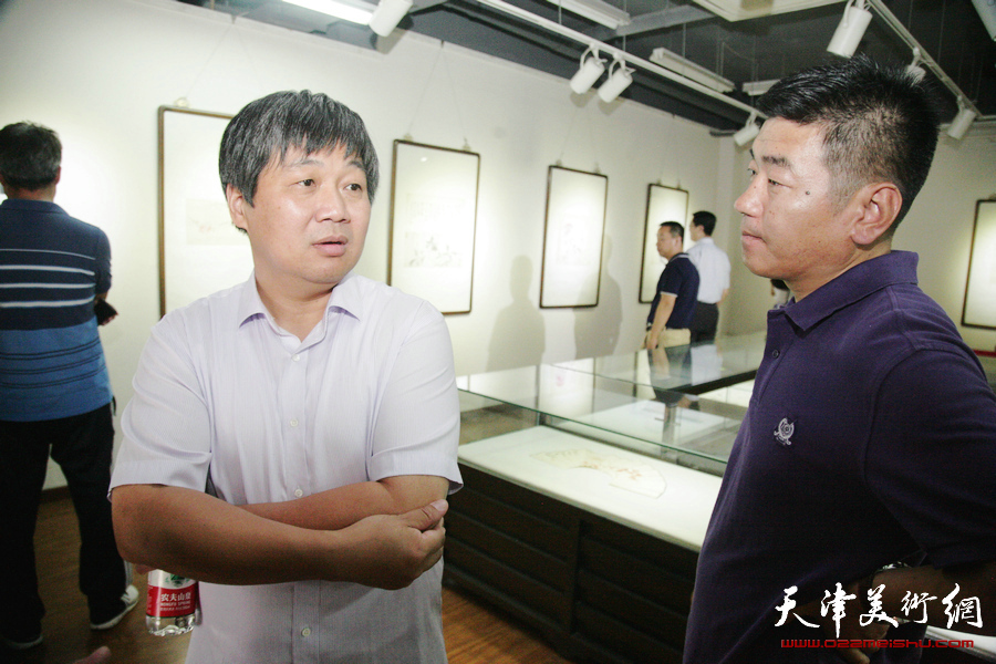 “守正——霍春阳师生作品展”在鸿德艺术馆开幕，图为