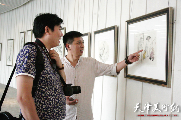 “冲·和”乙未孙列中国画艺术展在萨马兰奇纪念馆开展，图为展览现场。