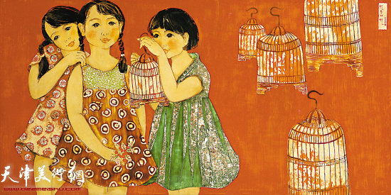 Doan Thuy Hanh（越南） 灯笼鸟笼 油漆 70×140cm 2008年