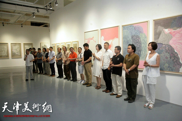 “中国水墨现场·2015天津”展览开展，图为