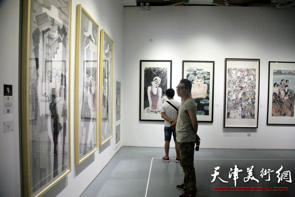 “中国水墨现场·2015天津”展览开展，图为