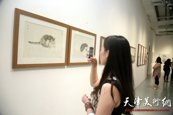 “中国水墨现场·2015天津”展览开展，图为展览现场。