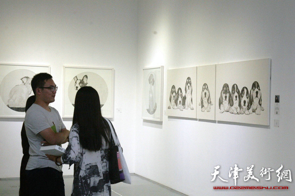 “中国水墨现场·2015天津”展览开展，图为展览现场。