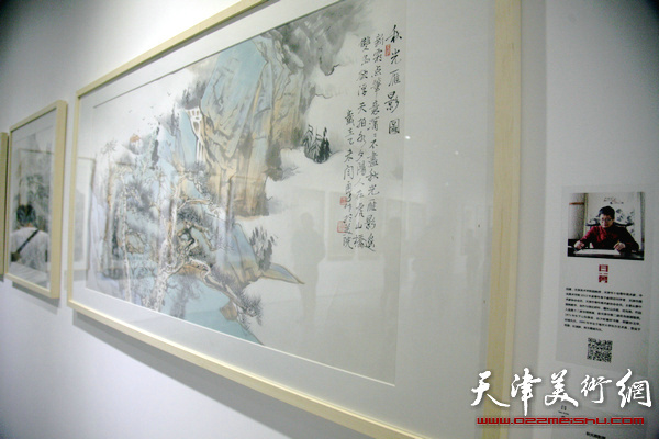 “中国水墨现场·2015天津”展览开展，图为展览现场。