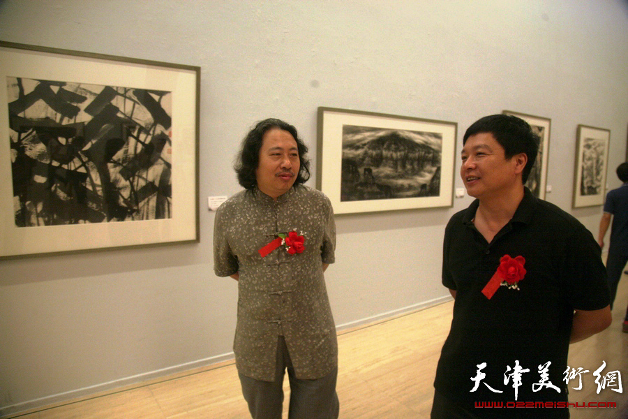 太行浩气—吕云所中国画遗作展在中国美术馆举行，图为