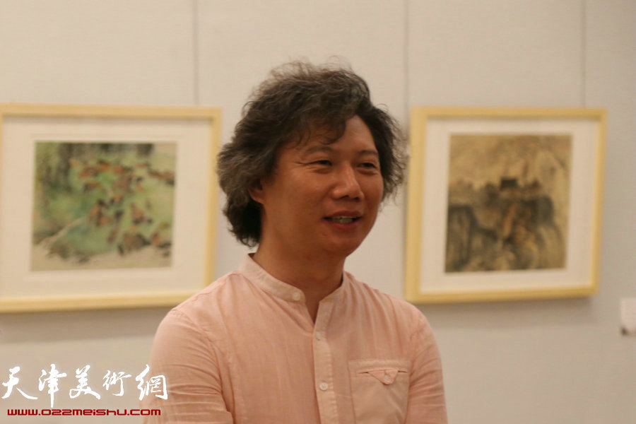 “太行浩气——吕云所中国画展”捐赠仪式在中国美术馆举行，图为