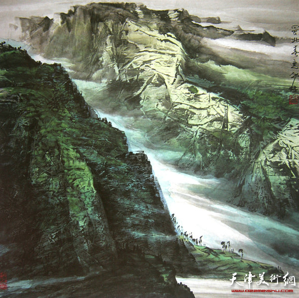 向中林山水画作品