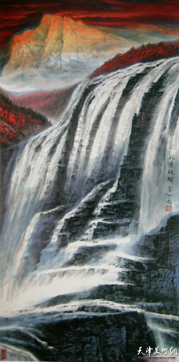 向中林山水画作品