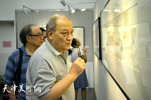 悦可妙心—张建永中国画小品展在天津图书馆开展，图为