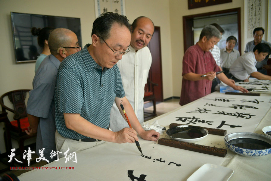 何东为宝坻书画院成立题写贺词。