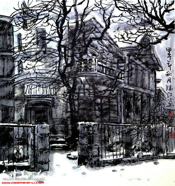 魏瑞江作品：城市的第一场雪