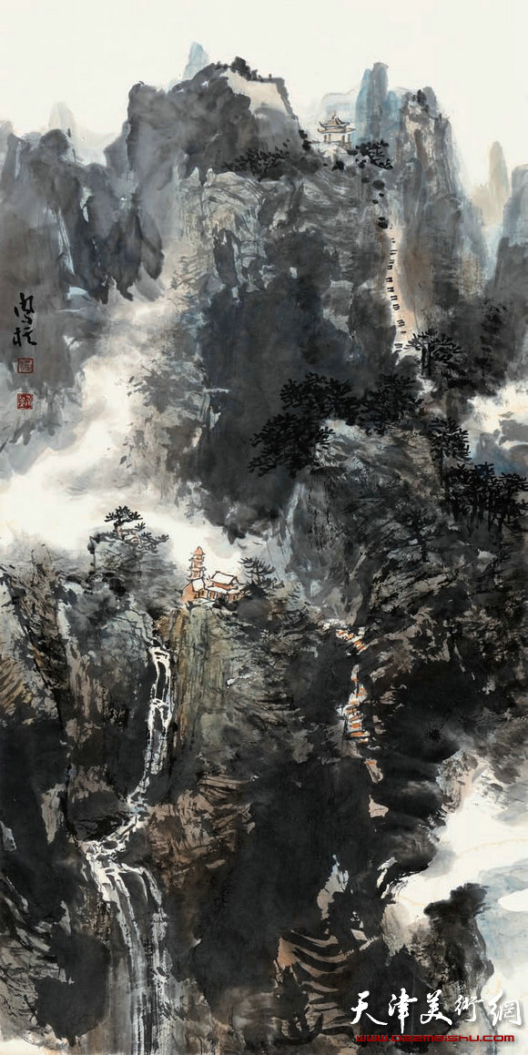刘凤棋参加天津首届山水画展作品