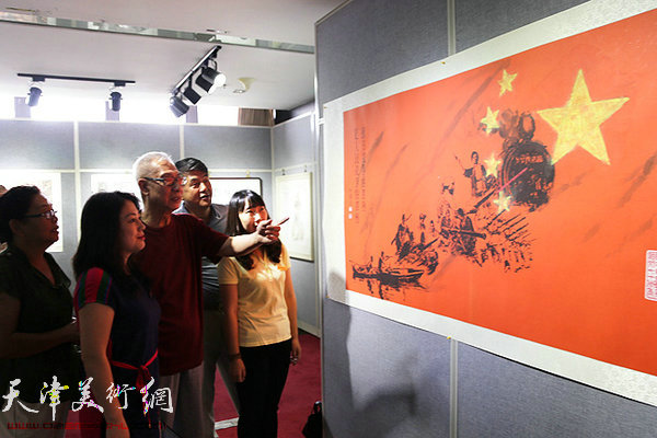 著名画家刘洪麟讲述自已创作的作品。
