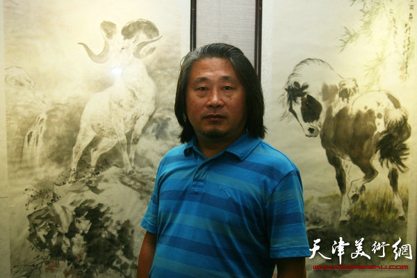 “天津市首届动物画作品展”在天津图书馆展览馆举行