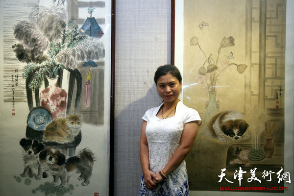 “天津市首届动物画作品展”在天津图书馆展览馆举行