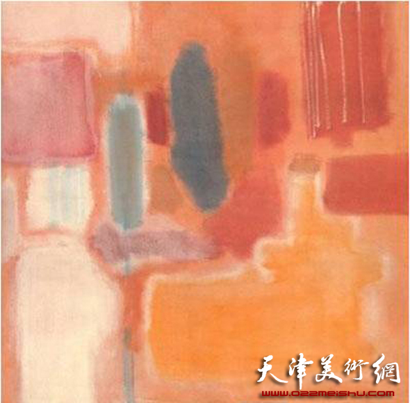 美国画家马克·罗斯科 No.9（1948年混合材料）