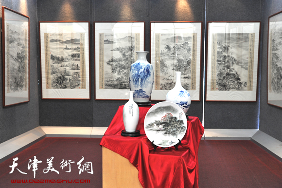 2013庞雨中国画作品展现场