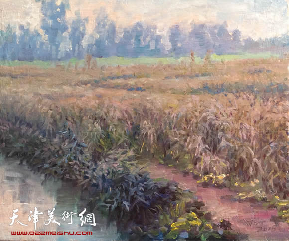 王绍棠作品《玉米地》油画