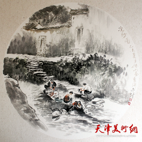 赵俊山作品《浣纱图》