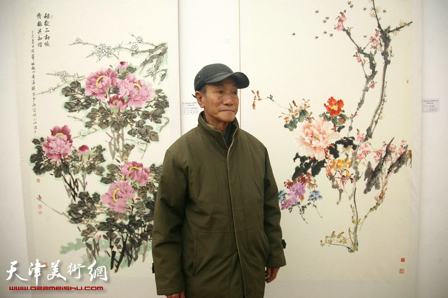 第八届全国著名花鸟画家作品展在天津美术馆开幕