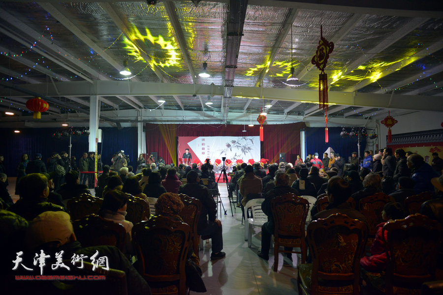 飒韵叠翠—陆福林中国画展在天津滨海新区乾庄书画院开幕。