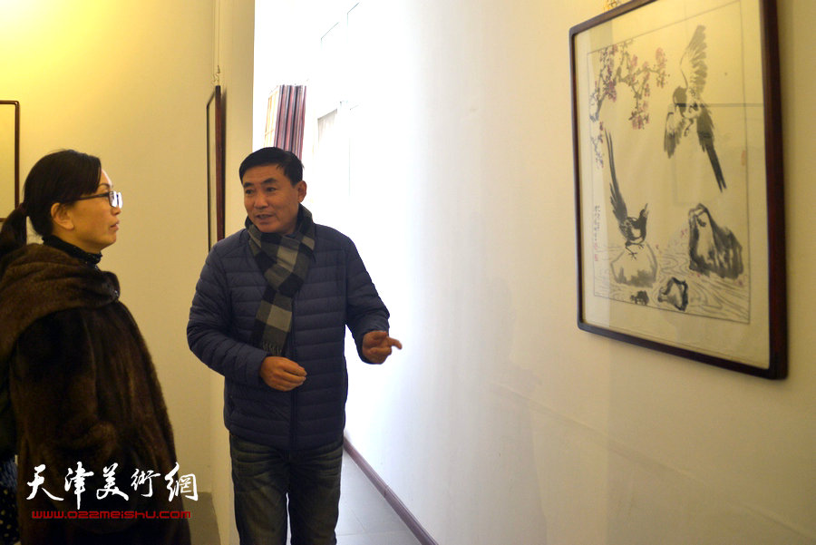 飒韵叠翠—陆福林中国画展展览现场。