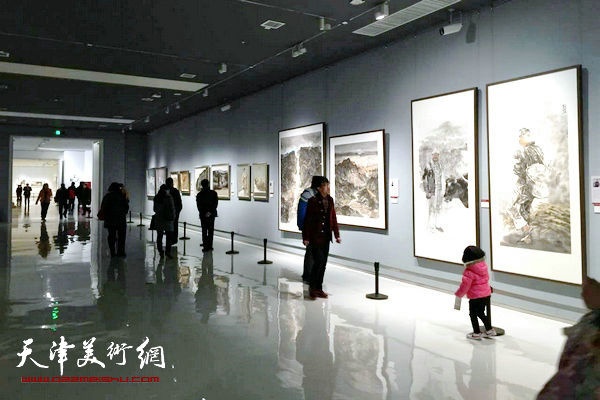 第二届中国梦·翰墨缘五画院联展展览现场。