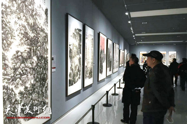 第二届中国梦·翰墨缘五画院联展展览现场。