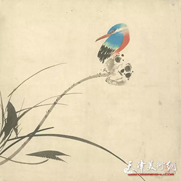 张其翼绘制的鸟兽八开册页