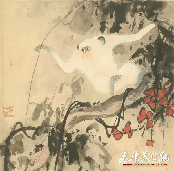 张其翼绘制的鸟兽八开册页