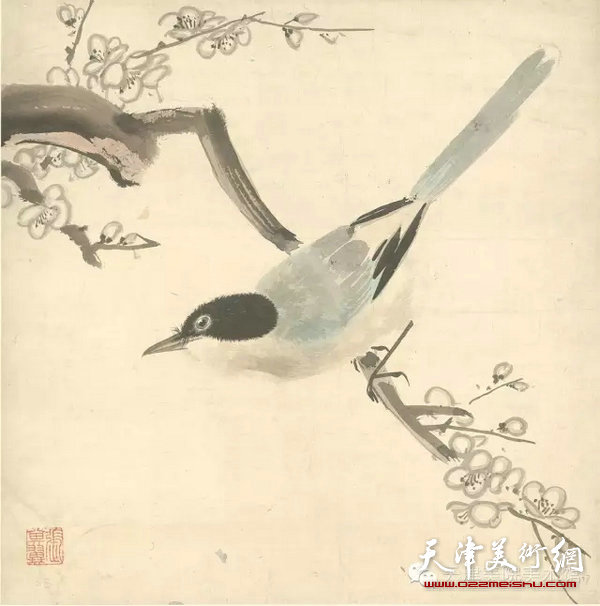 张其翼绘制的鸟兽八开册页