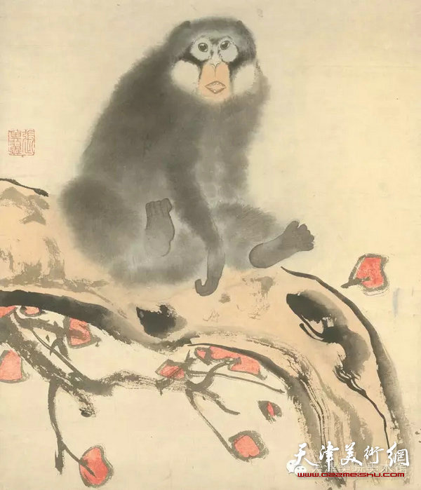 张其翼绘制的鸟兽八开册页