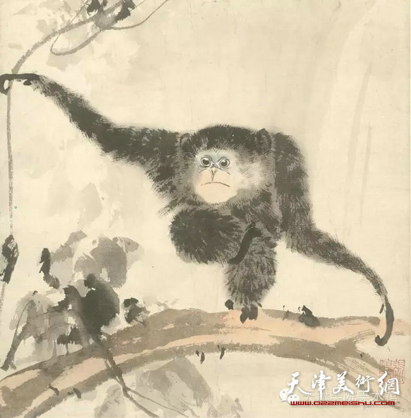 张其翼绘制的鸟兽八开册页
