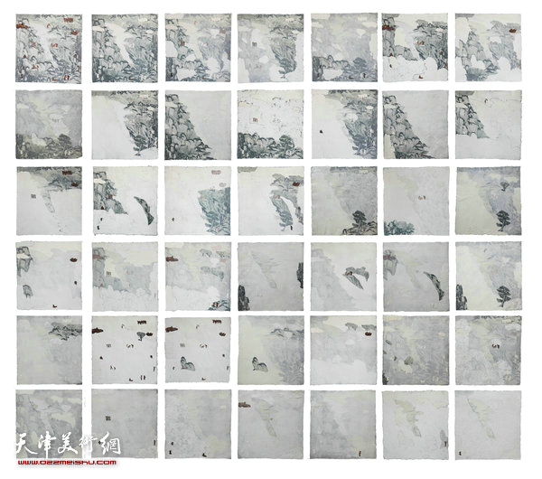 《白色消失风景》综合版画 （60X62单幅）张莞 2012年