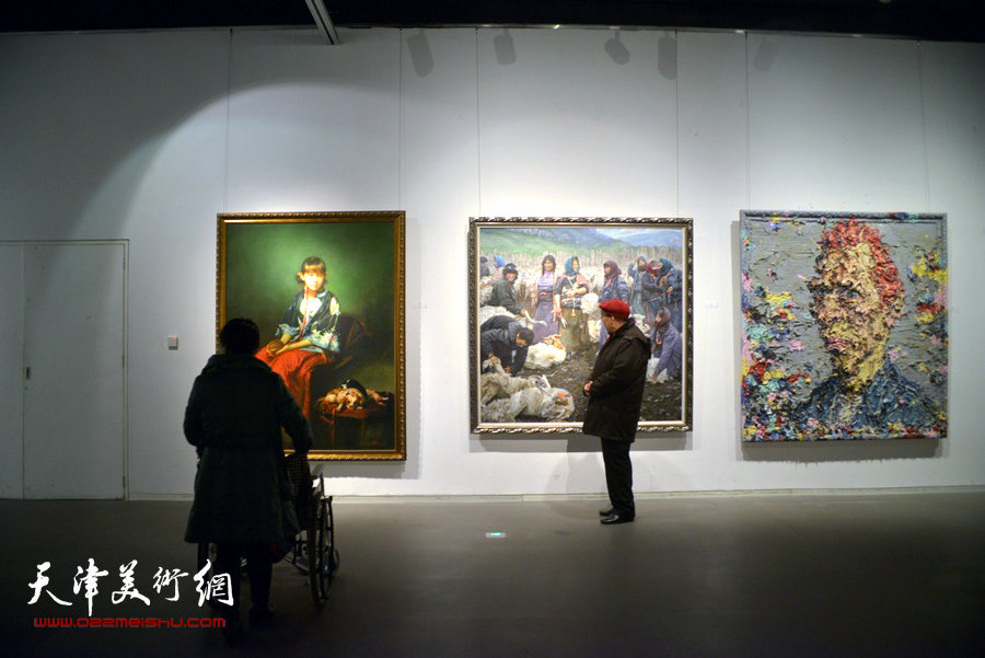 “中国精神”第四届中国油画展展览现场。