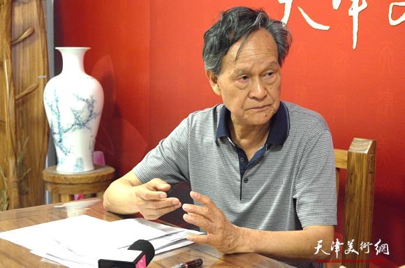 著名画家李存伟做客天津美术网