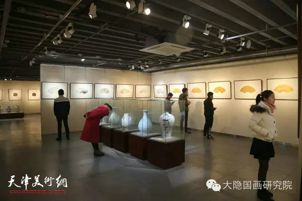 江山如画——国画创作探索交流学习展展览现场。