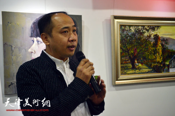 天津市河北区文联副主席,天津大雅书画院余海翔致辞。