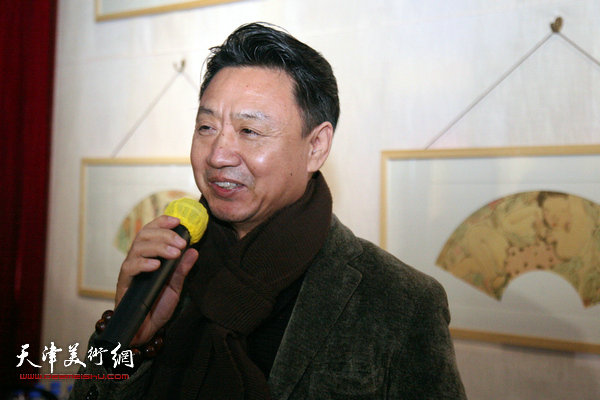 天津美院教授李旺新水墨精品扇面展在集真阁开幕
