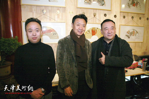 天津美院教授李旺新水墨精品扇面展在集真阁开幕