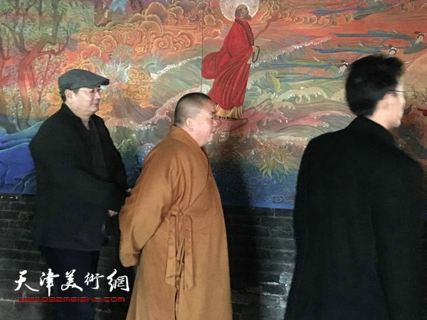 张佩钢参访少林寺 释永信法师亲切接见天津画家