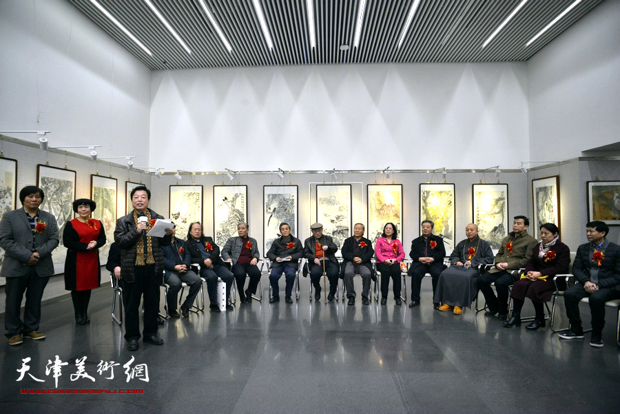 著名伉俪画家高学年、史玉贺春展3月1日在天津文化中心图书馆展厅开展，